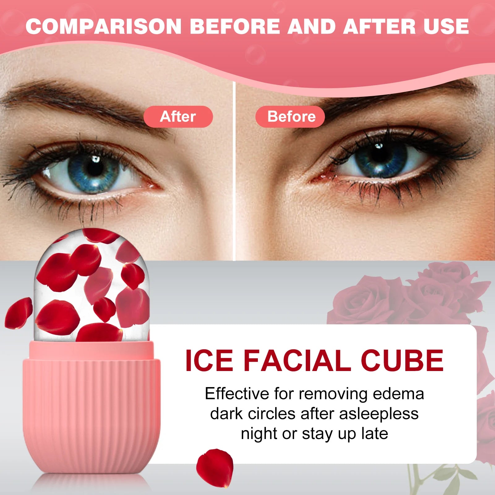 Silicone face ice cube mold