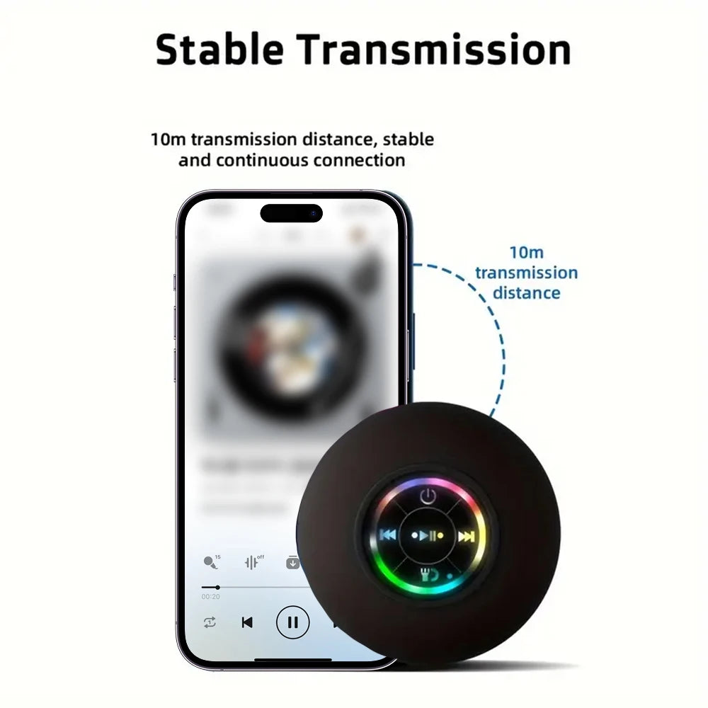 Portable Wireless Bluetooth Speaker LED Light IPX4 Waterproof