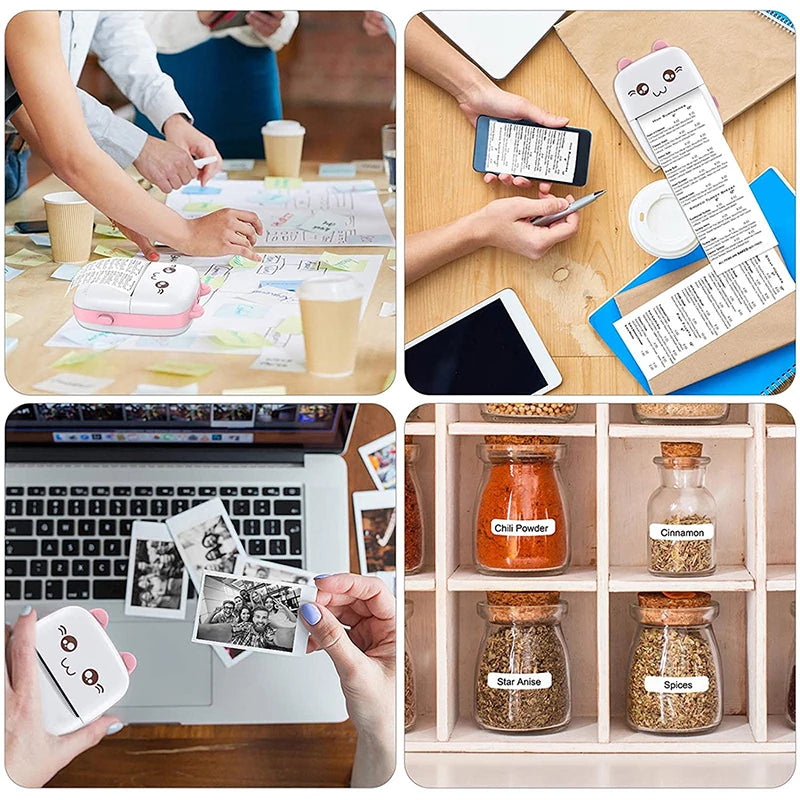 Mini Portable HD Sticker and Label Printer