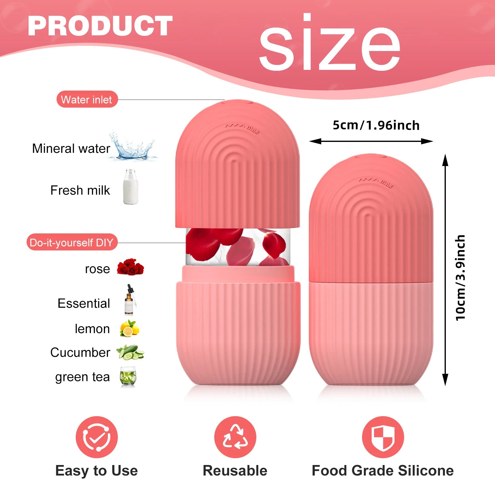 Silicone face ice cube mold