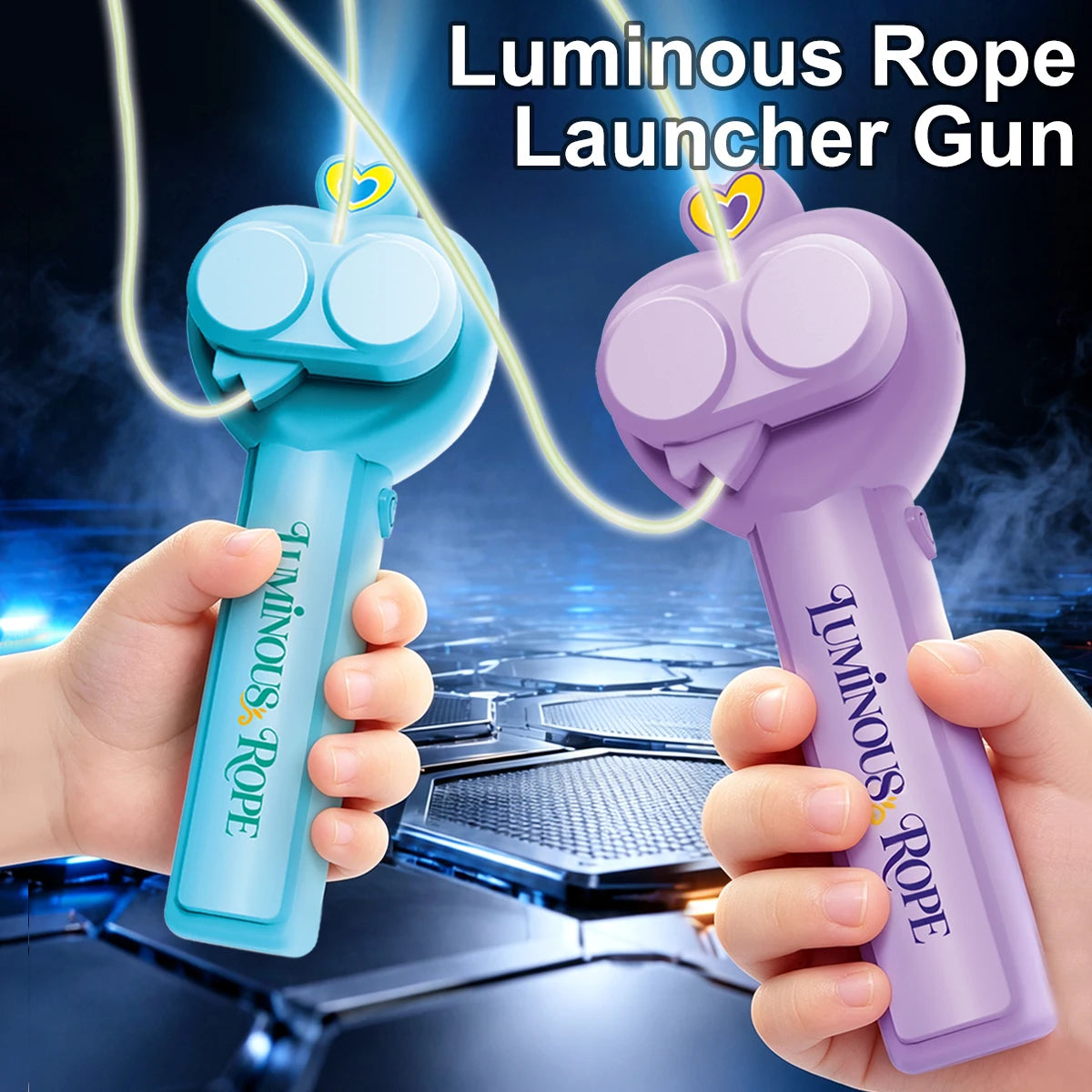 Glowing Rope Launcher Toy, a Flying Rope That Loops in the Air, Brings Endless Tricks and Fun, Suitable for Outdoor Festival Parties