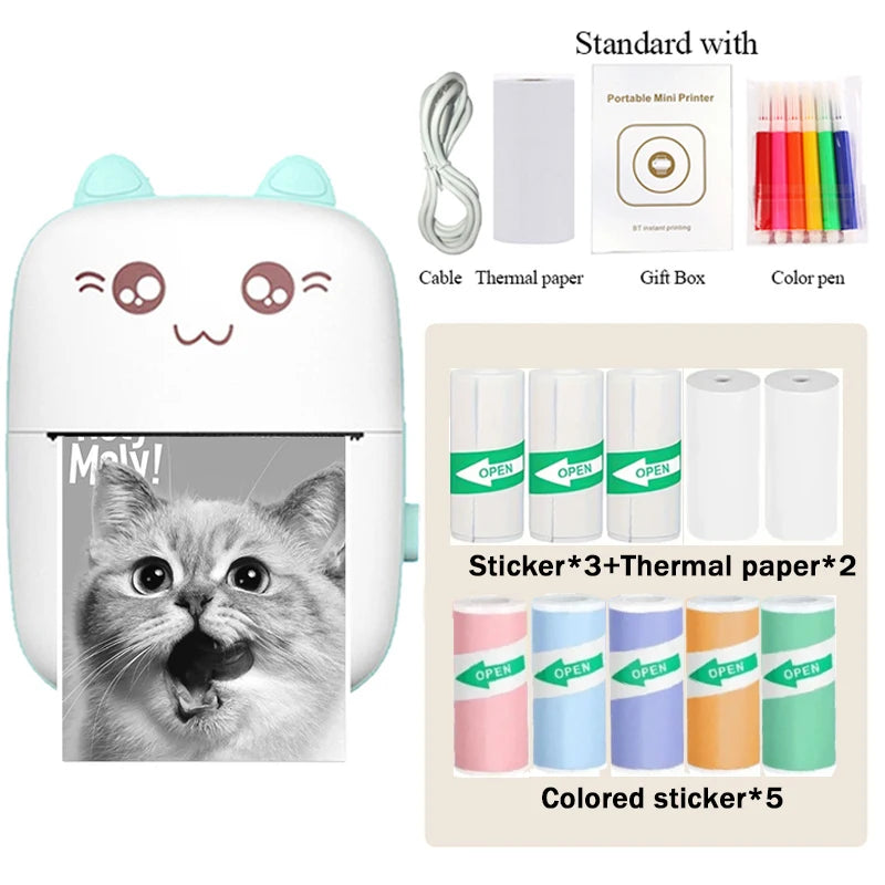 Mini Portable HD Sticker and Label Printer