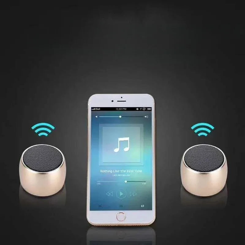 Portable Speakers Handfree Cell Phone Bluetooth Wireless Speaker Small Subwoofer Bass Sound Box Mini Soundbox Metal Audio Player